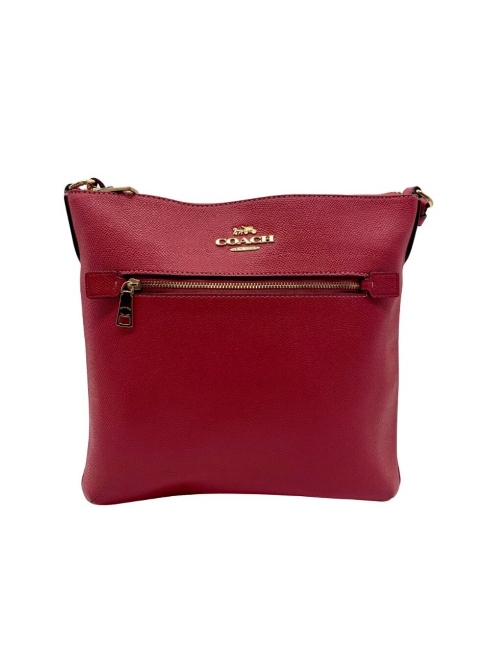 Coach Pink Pebbled Leather Rowan File Bag